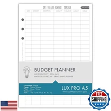 LUX PRO A5: Budget Planner - LUX Productivity Refill Pack - Planner Page Inse