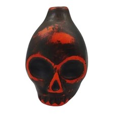 Aztec Death Whistle   Handcrafted Ceramic Skull Whistle for Terrifying Screams,