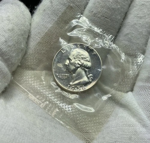 1956 P Washington Quarter Proof In Mint Cellophane R392