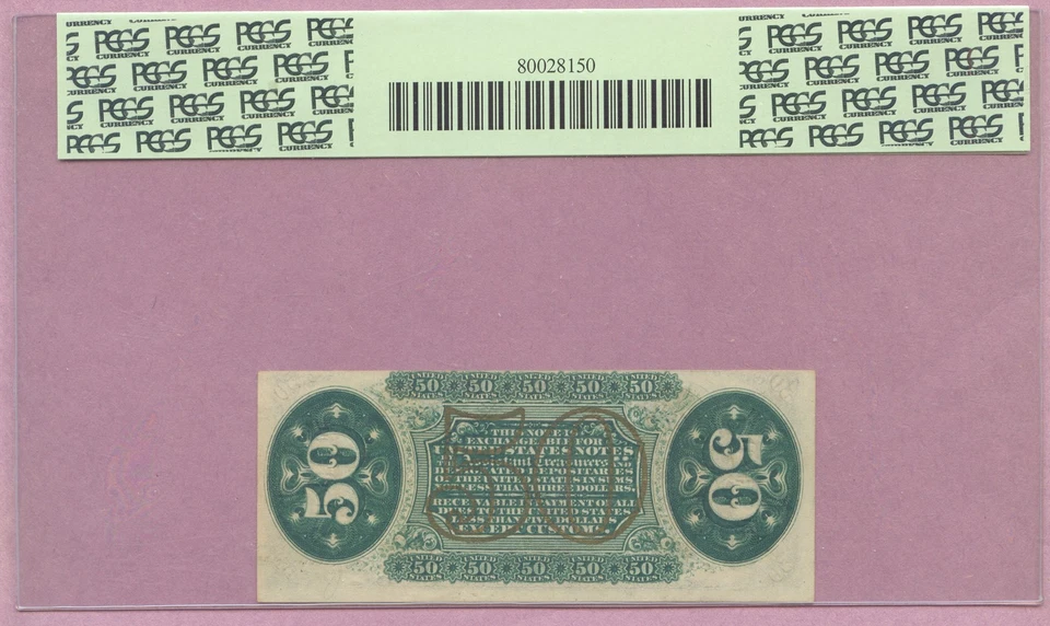 Fractional Currency, 50c, Fifty Cents,Third Issue, Spinner, FR-1331, PCGS 62 PPQ - Image 2 of 2