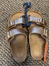 Wonder Nation Girl s Easy On/Off Sparkly Gold Sandals. Size 1. NWT.