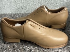 NWOT Bloch Mega Tan Genuine Soft Leather Lace Up Tap Shoes Sz 4.5