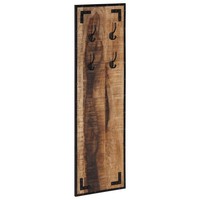 Garderobe Kleiderhaken Hakenleiste Wandgarderobe Raues Massivholz Mango vidaXL