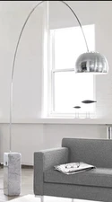 Magnificent Arco Floor Lamp with Marble Base Iconic Mid Century Modern