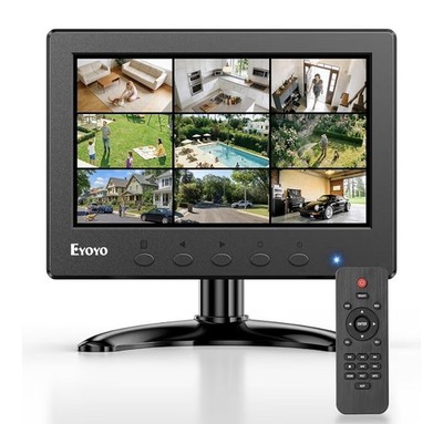 Eyoyo 7 Inch HDMI Monitor 1024x768 HD Color Screen Support HDMI VGA BNC AV