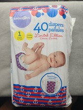 Babies R Us Diapers Limited Edition Nautical Anchors 40 Pack Size 1 Sealed 2014