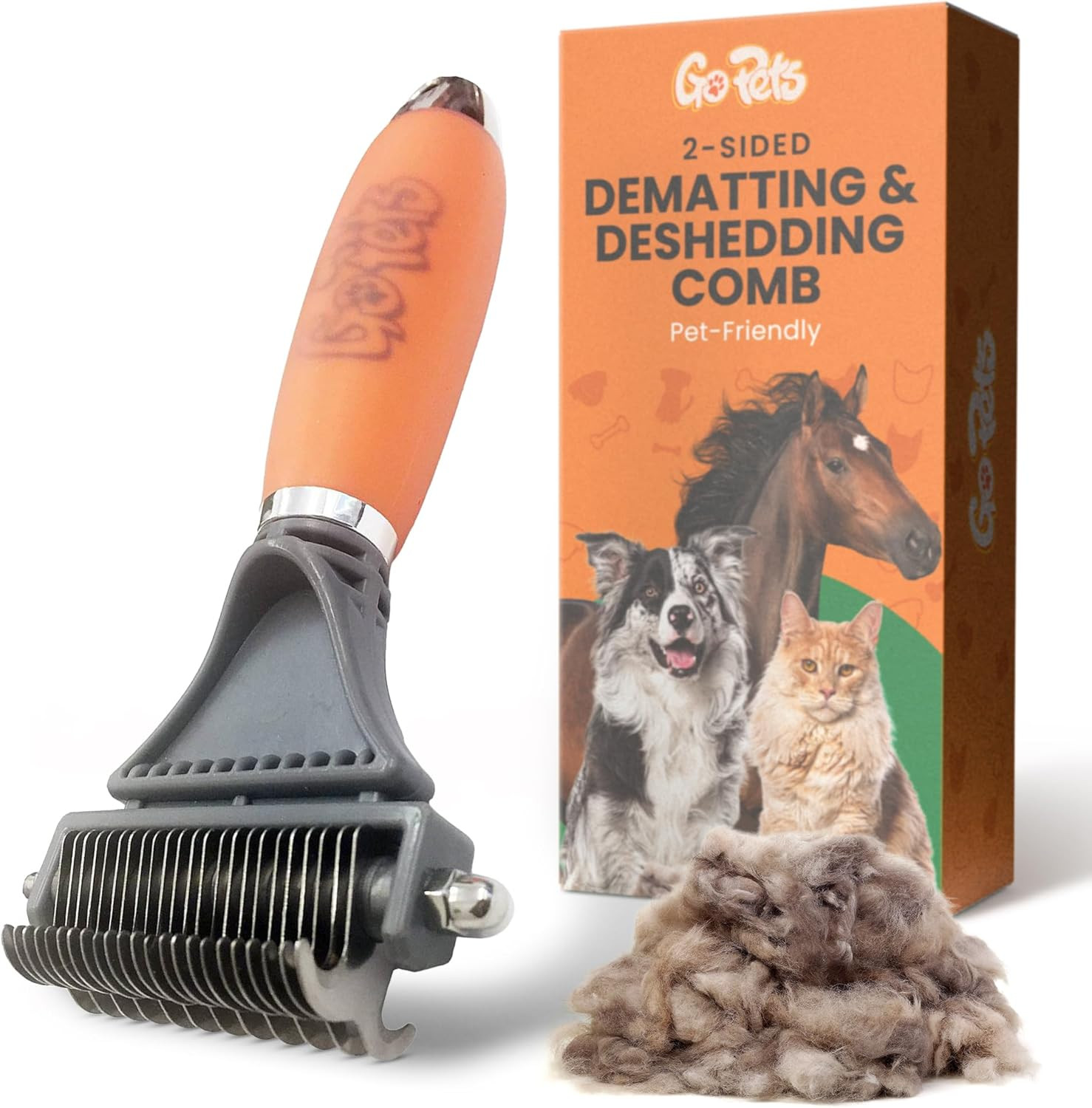 Rastrello Sottopelo Professionale 2-in-1 Cani Gatti | Design Ergonomico