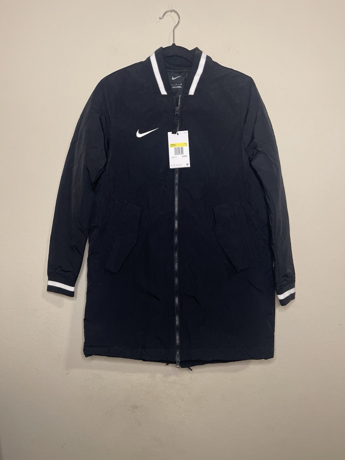 SACAI X NIKE Nike Parka Donna Media Lunghezza Giacca Isolata Nero Giacca a Vento Taglia S