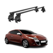 Menabo Dachträger für Renault Megane Coupé mk3 2008-2012 Pre-FL 50kg Schwarz 2x