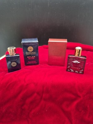 Versace Eros Flame EDP .17 oz Versace Dylan Blue EDT .17 oz NIB Travel Size.