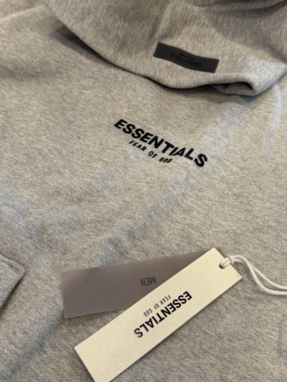 Fear of God Essentials Hoodie Dark Oatmeal Gray Men's Size L -  100% Authentic thumbnail 4