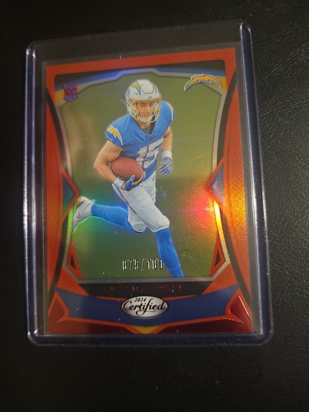 2024 Panini Certified - Rookies Ladd McConkey #125 Red Mirror /100 (RC)