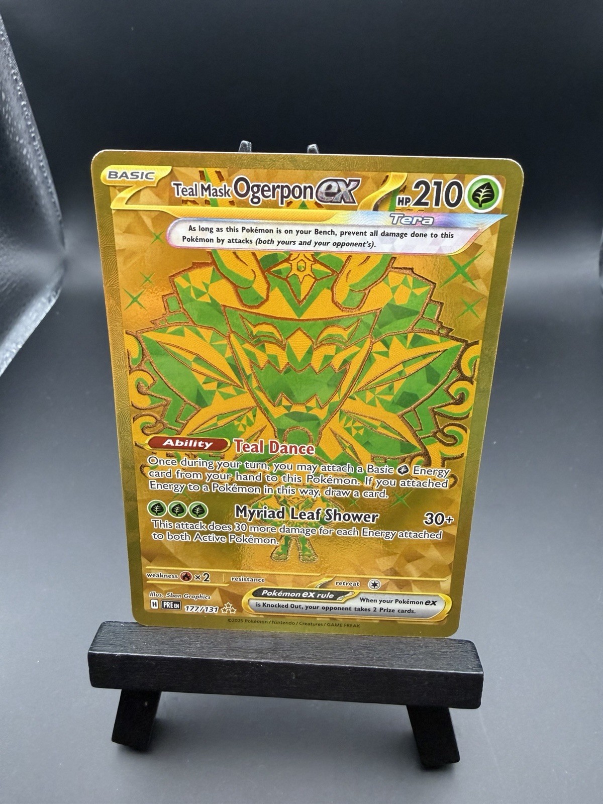 Teal Mask Ogerpon ex 177/131 Holo Hyper Rare Prismatic Evolutions Pokemon NM/M