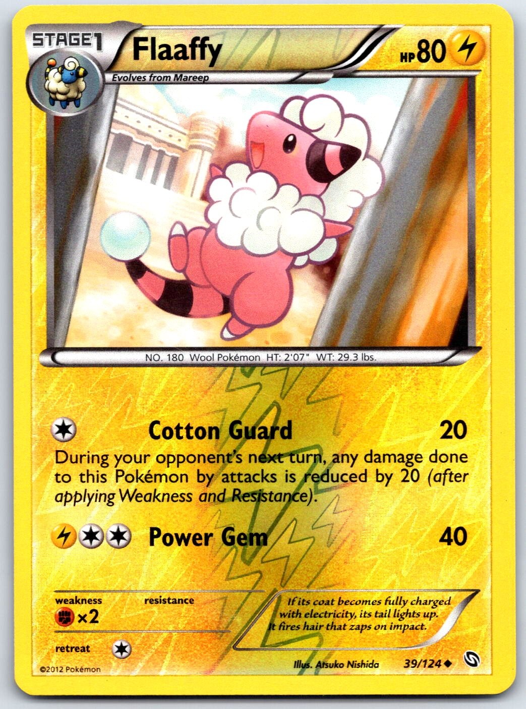 Flaaffy Uncommon Dragons Exalted Reverse Holo 39/124 LP