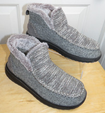 HEY DUDE Women's "Denny" Sleet Grey Sparkle Booties Size 8