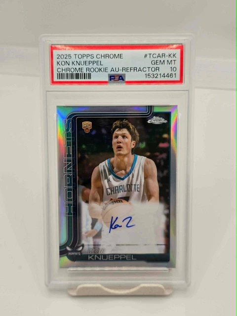 2025 Topps Chrome Kon Knueppel Rookie Auto Refractor RC PSA 10