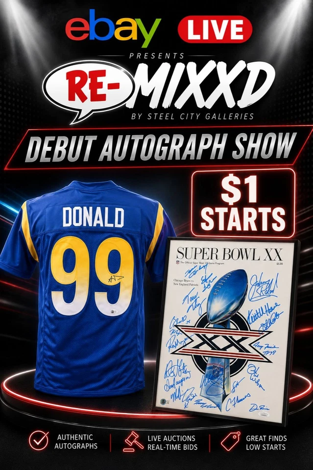 Remixxd Debut Autograph Live Stream! $1 Starts! Jerseys! Frames! Surprises!