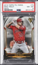 2019 TRIPLE THREADS ONYX #73 MIKE TROUT 3/50 PSA 8