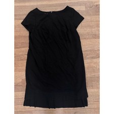 Talbots Woman Petites Women's Black Knee Length Shift Dress - Size 14WP b68