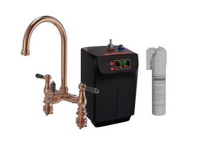Bishop Traditional Bridge 3-in-1 Instant Warmwasserhahn - Kupfer - Kit
