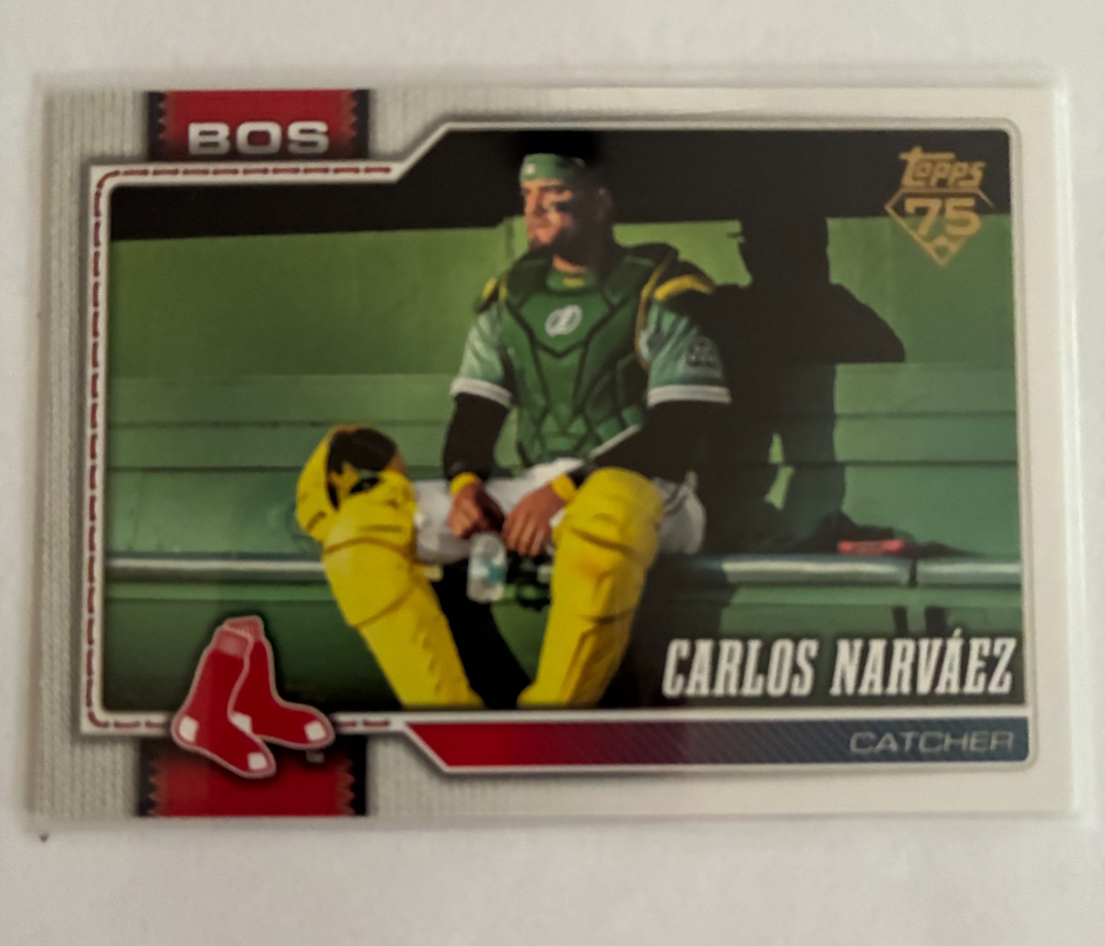 2026 Topps Series 1 Carlos Narvaez Golden Mirror SSP #344 Boston Red Sox