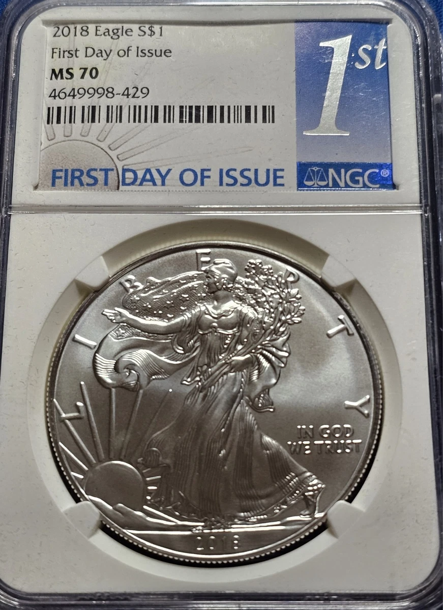 American Eagle MS 70 Graded 2018 Silver Bullion Coins for sale | eBay