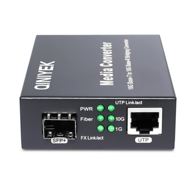 10G Multi-Gigabit SFP Media Converter, 2x 100M/1G/2.5G/5G/10GBase-T RJ45 to 1...