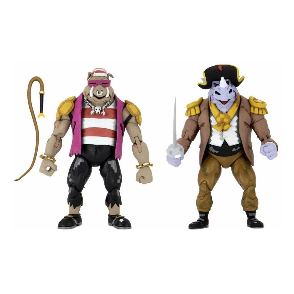 Neca Teenage Mutant Ninja Tortugas En Time Pirate Rocksteady & Bebop