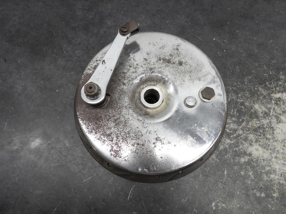 BSA C15 C15C 250 1965 Scrambles buje de rueda delantera y placa de respaldo 863 Foto 2 de 4