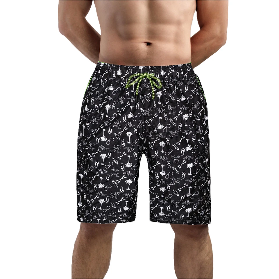 Beautiful Giant Men's Striped Beach Vacation Swim Trunks Swimwear Board Shorts - Image 4 of 4