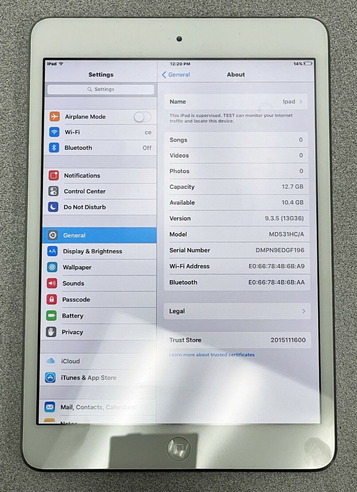 Apple iPad Mini 1St Gen. 16GB 7.9