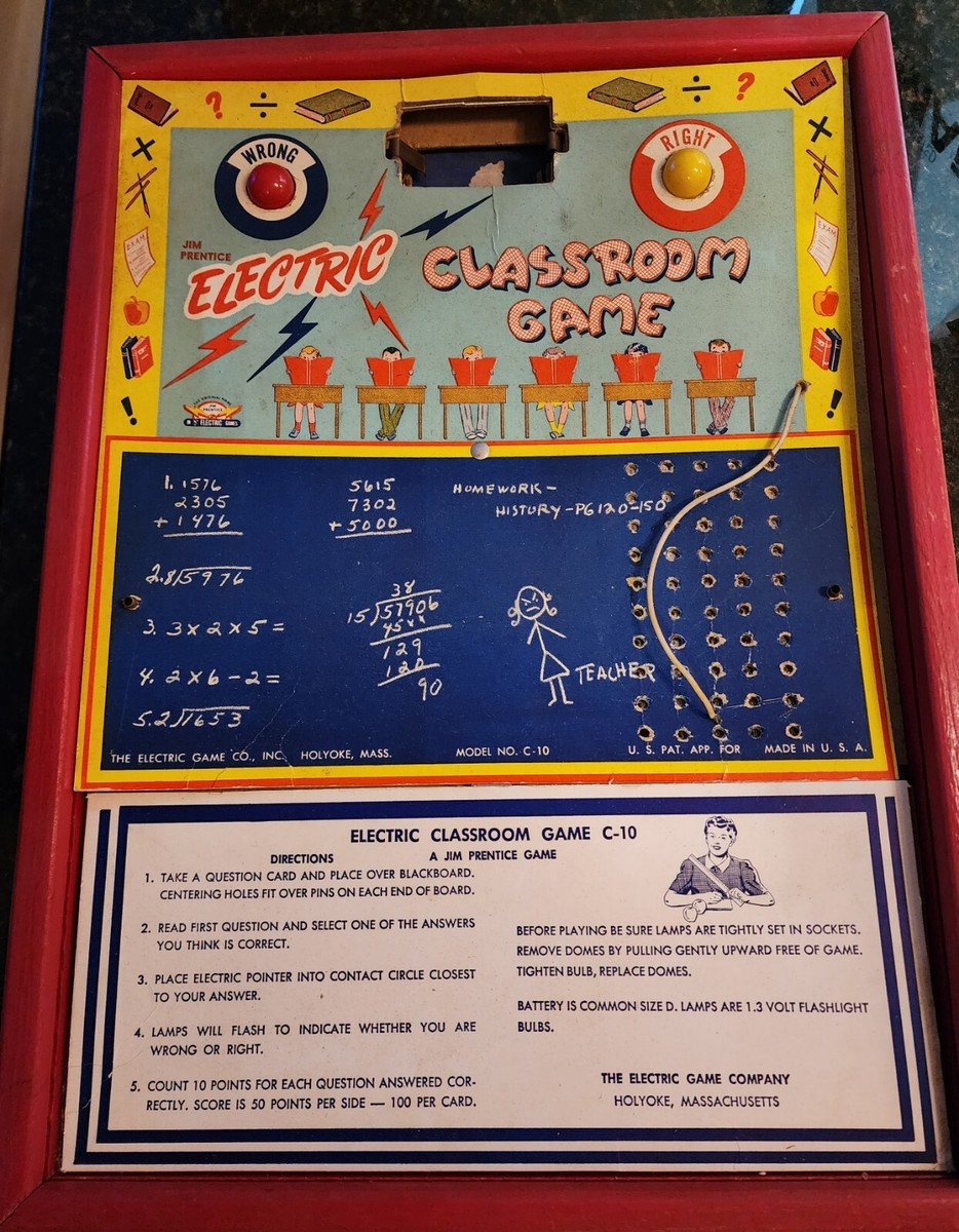 VTG 1950'S ELECTRIC Classroom School JIM PRENTICE AIRPLANE JETS A