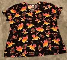 Disney Scrub Top - The Lion King Size 2XL Hakuna Matata Simba Timon Pumba