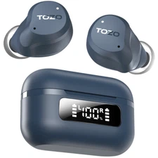 TOZO 6-Mic Active Noise Cancellation Wireless Earbuds IPX8 Waterproof Deep Blue