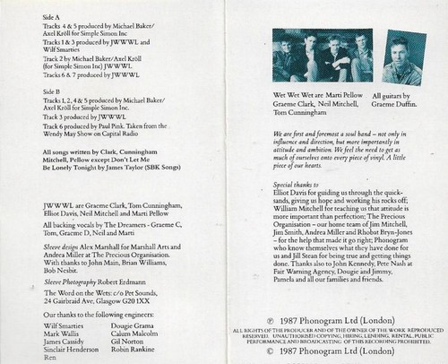WET WET WET POPPED IN SOULED OUT CASSETTE ALBUM 13 track SOFT ROCK POP ROCK - Picture 5 of 11