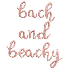 BACH AND BEACHY Cursive Letter Balloon Banner - Bachelorette Party Decorations
