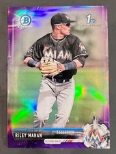 2017 Bowman Chrome Draft Purple Refractor Riley Mahan #132 53/250