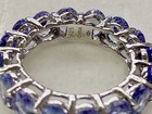 HSN Colleen Lopez Sterling Silver Oval Tanzanite Eternity Band Ring Size 7 — photo 4
