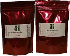 Cinchona Bark Cut Officinalis & CITRIC ACID KIT 8OZ ( PACK OF 2 )