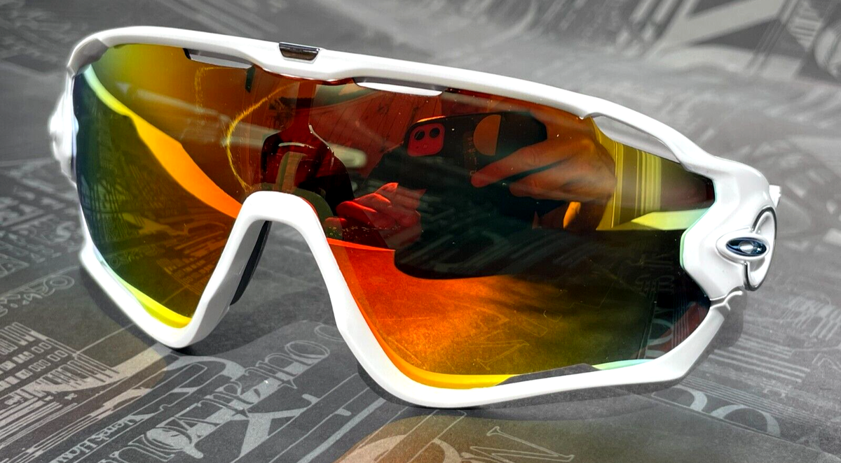 NEW Oakley JAWBREAKER White w POLARIZED Galaxy Ruby Mirror Lens