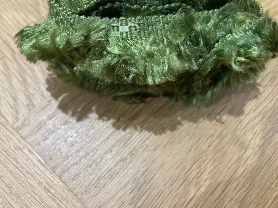 Costura con flecos borla de algodón mullido vintage de 70"" verde 3/4"" Foto 2 de 4