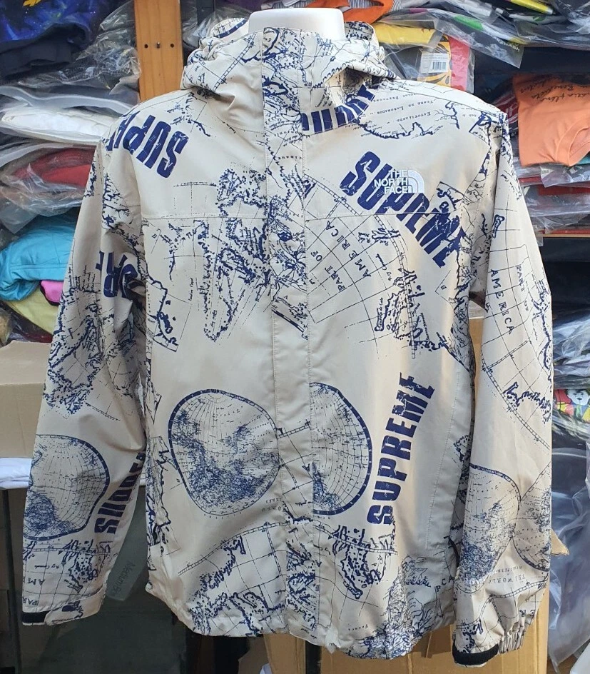 Veste SS12 Supreme x The North Face Venture M medium TNF Tan Maps vintage 2012