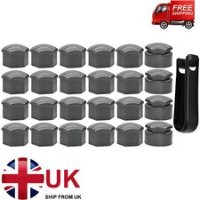 x24 Grey Wheel Nut Bolt Studs Screw Tire Cap Cover With Tool For 17MM Universal