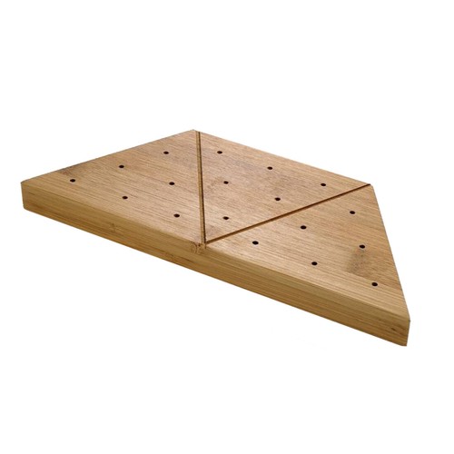 Holzspießhalter 23,5x11,5xh 2 cm, Schneidebrett mit 18 Löchern für Stangen 2 Stück - Bild 2 von 7