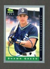 Shawn Green 1993 Classic Best authentic autographed card Blue Jays