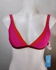 Nwt Cupshe Colorblock V Neck Bikini Top Womens Size XS