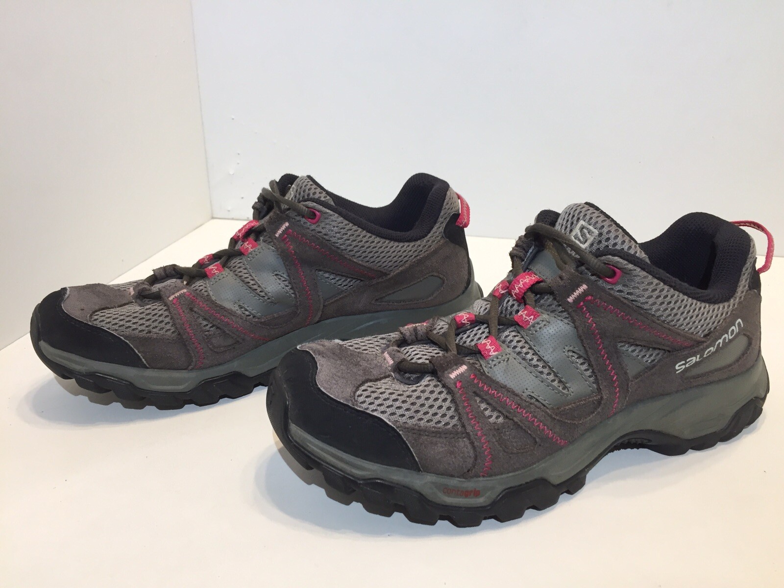 Scarpe da trekking Salomon grigio rosa nero Contagrip donna 10