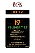 Atari 2600/Sears Tele-Games Replacement Label -  Checkers