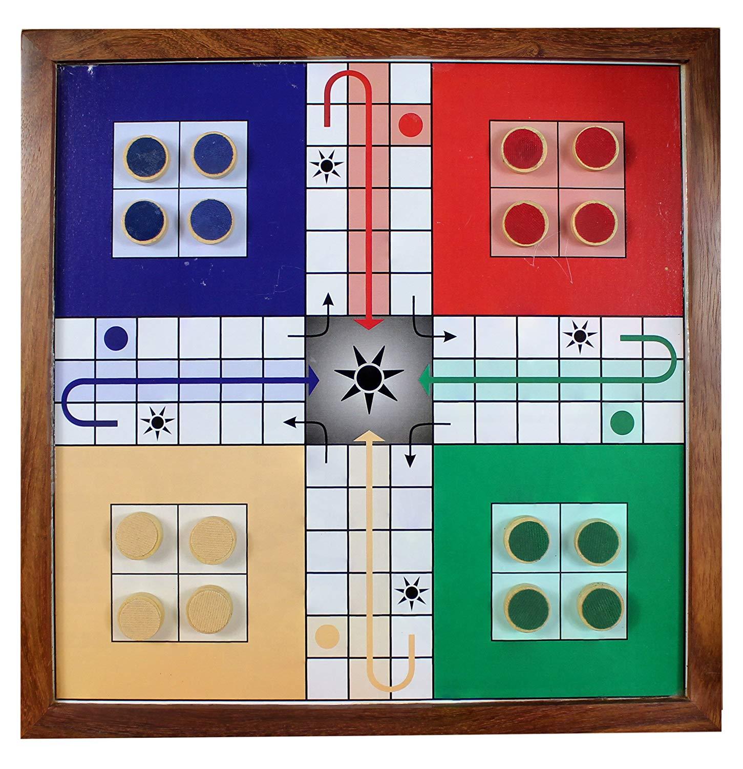 Magnetic Ludo Travel Board Game Handmade Wooden Classic Set Strategy Fun  Game | eBay