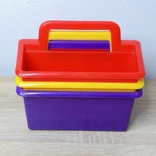 Four Compartment Classroom Storage Caddies (Set of 3)– Assorted colors Floral